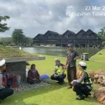 Patroli Wisata Lebaran, Pospam Islamic Center Polres Tulang Bawang Barat Pastikan Keamanan Pengunjung