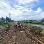 Pembangunan Jembatan Garuda Tahap III dan IV Kodim 0426/Tulang Bawang Masuki Tahap Pembersihan