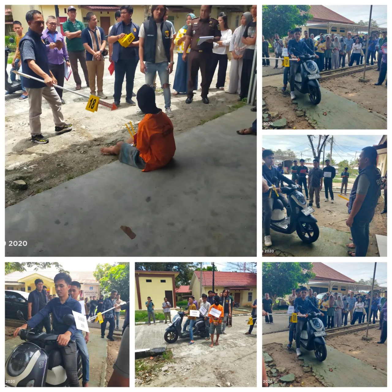 Polres Oku Selatan Menggelar Rekonstruksi Kasus Pembunuhan Didesa Pelangki