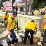 Semangat Bhinneka Tunggal Ika, Polsek Banjar Agung Gelar Kerja Bakti, Mako Transformasi Menjadi Lebih Asri Dan Reprentatif