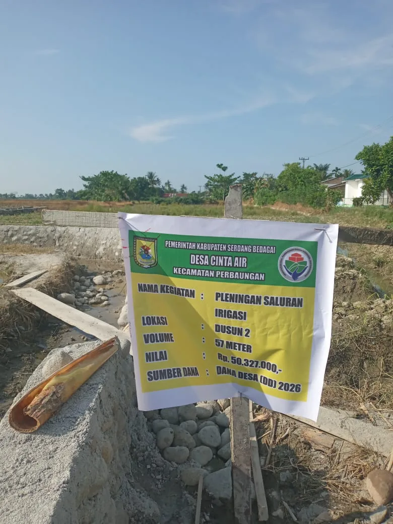 Petani Desa Cinta Air Bersyukur atas Proyek Leningan dan Mengucapkan Terimakasih Kepada Pemerintah Desanya