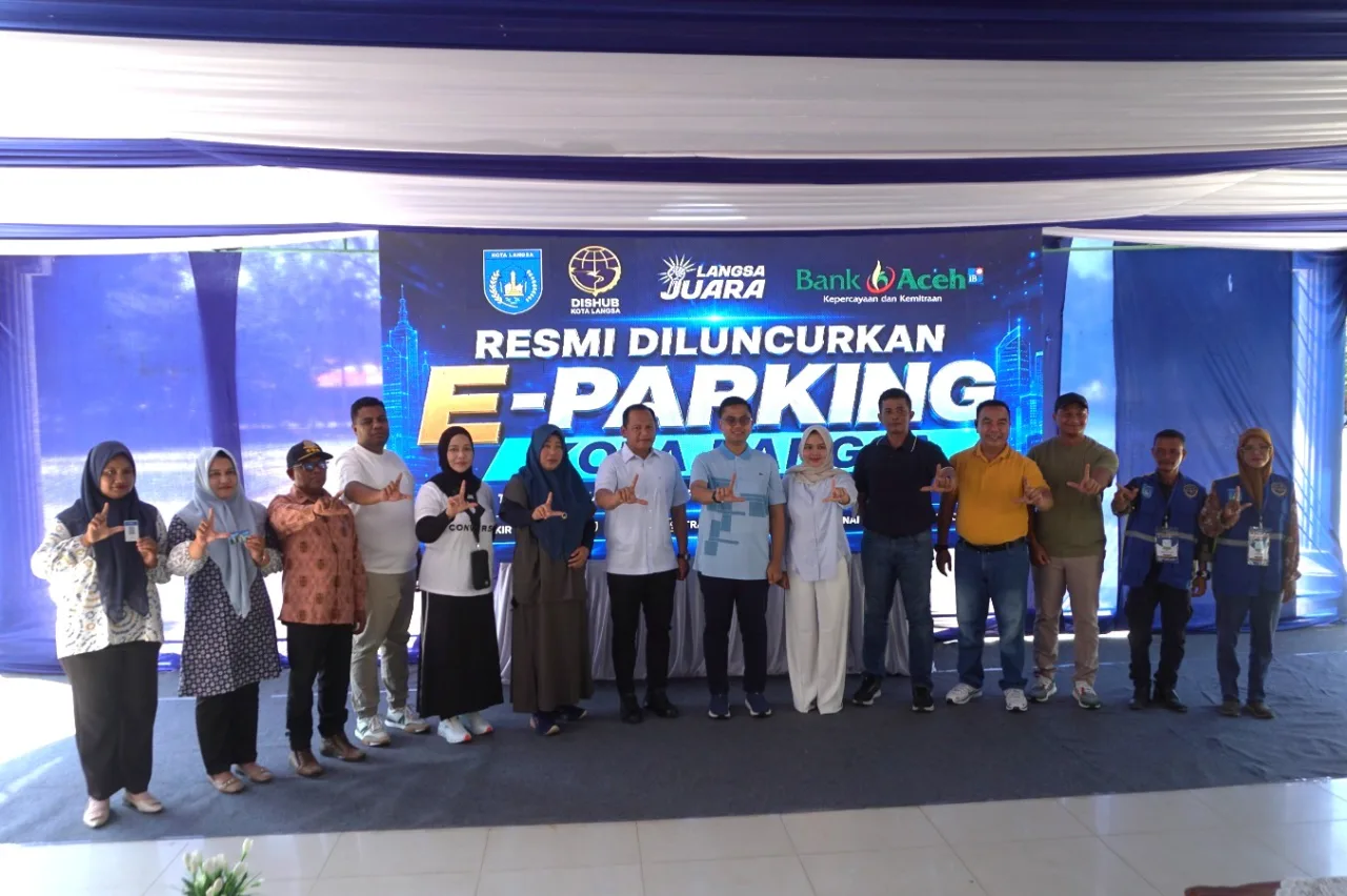 Walikota Langsa Resmikan e-Parkir Berlangganan, Dorong Digitalisasi Layanan dan Tingkatkan PAD