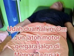 Jalan Rusak Kembali Memakan Korban, Konten Kreator TikTok 'Om Jun' Alami Kecelakaan Di Menggala