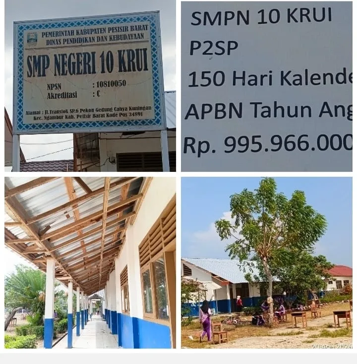 Revitalisasi SMPN 10 Krui Abaikan Aturan Swakelola Warga  Wali Murid Pasrah Hanya Nonton Tak Bisa Kerja