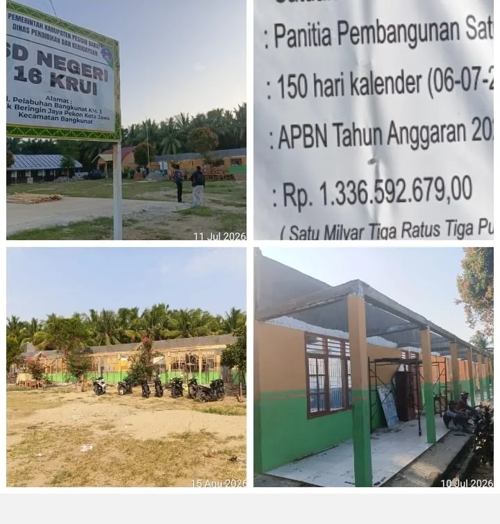 Dugaan Korupsi Revit SDN 16 Krui langgar Aturan Swakelola Dan Revit Ciliyang Dan Muhibbin Mengatur Pekerjaan Infor Tenaga Dari luar Daerah