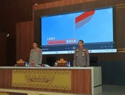 Kapolres Tulang Bawang Barat Perdana Pimpin Langsung Pelaksanaan Gelar Operasional Bulanan Dan Pembinaan