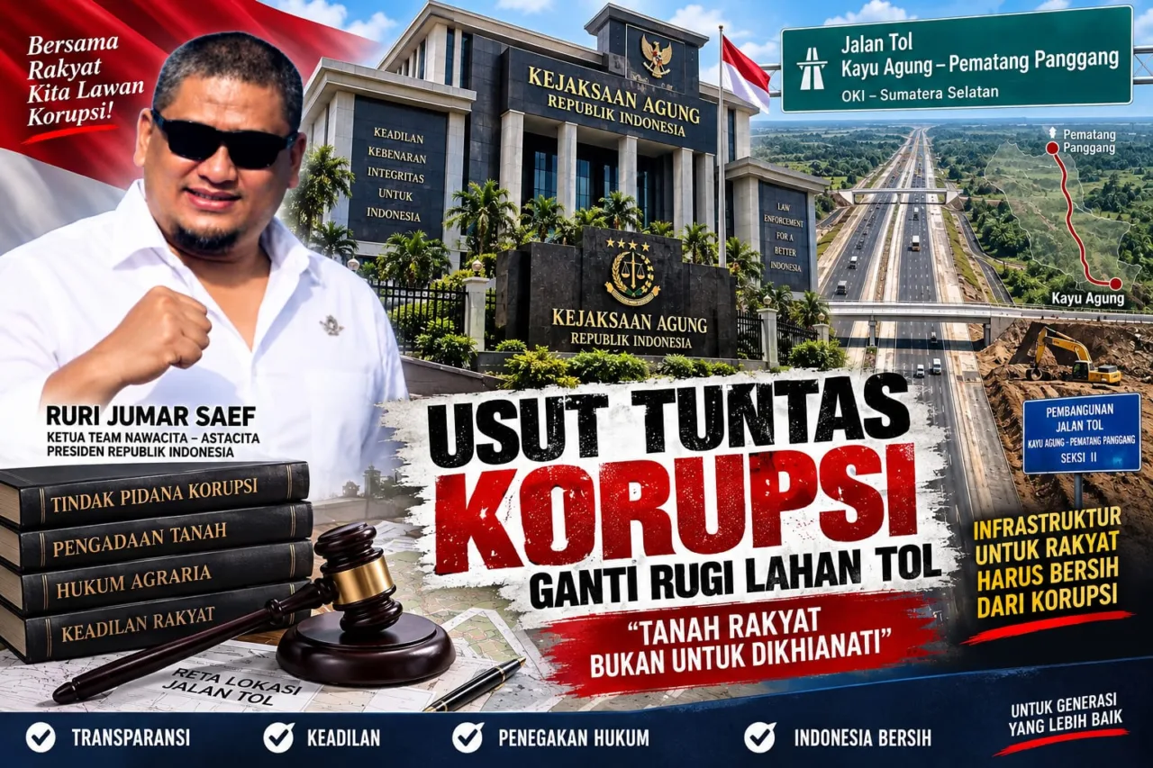 Ketua Team Nawacita – Astacita Presiden Republik Indonesia Mendesak Jejak Tanah Dan Jejak Uang Dibuka