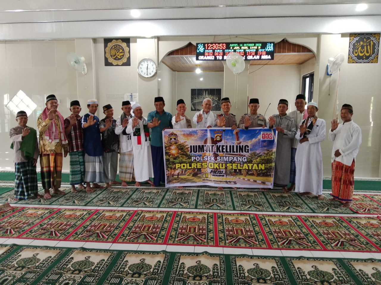 Kapolsek Simpang Pimpin Jumat Keliling, Sampaikan Pesan Kamtibmas